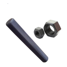 M8*60 mm Grade 8.8 High Tensile Black Carbon Steel  ASTM A193 B7 Rod Customized Grade 4.8 Stud Bolts with Nuts